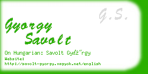 gyorgy savolt business card